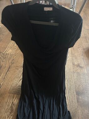 Cowl Neck Black Women's Top